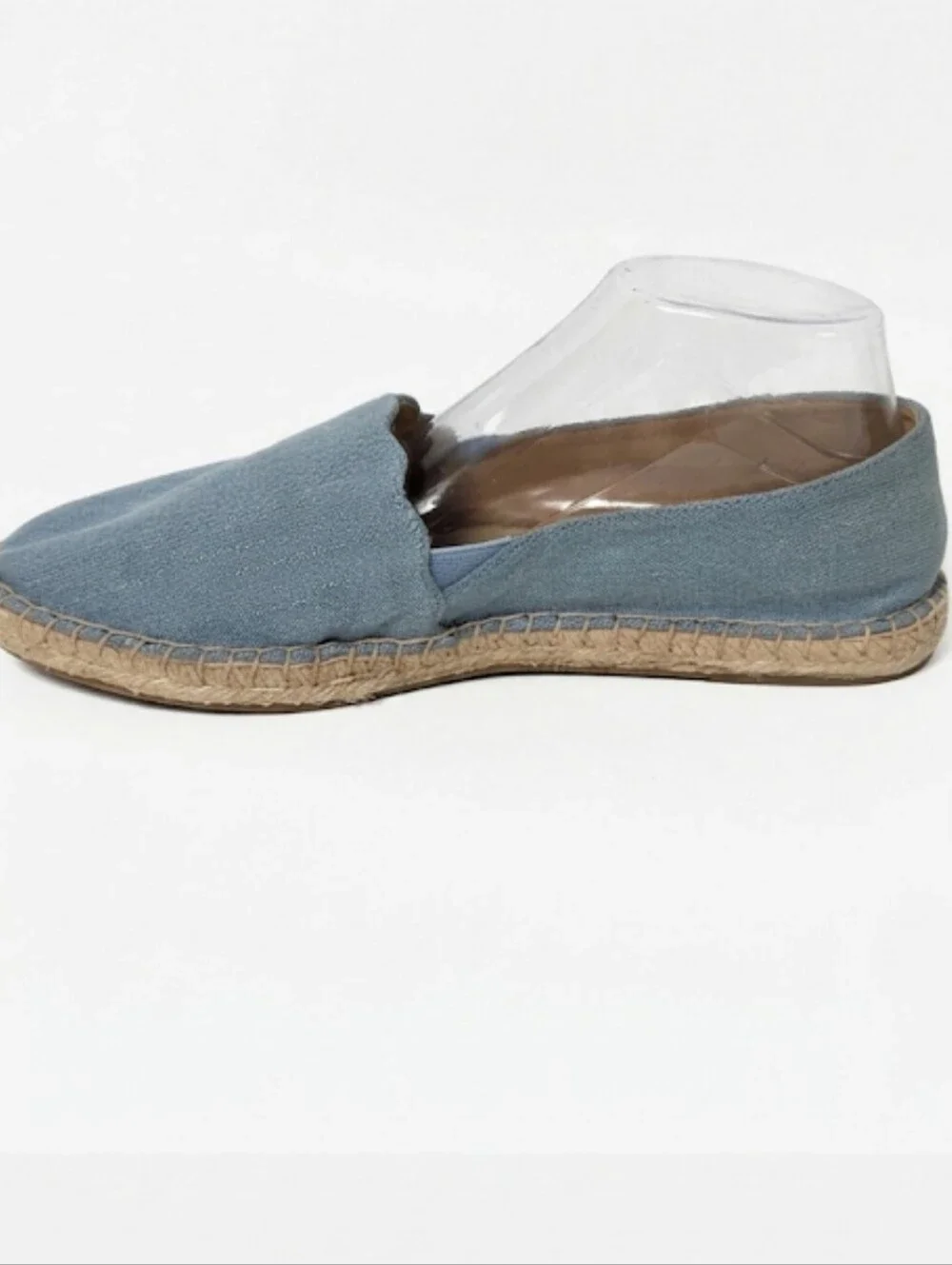Talbots Sky Blue Denim Espadrille Loafers Flats Women's Size 9.5 NWOT